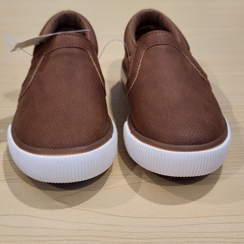 Brown Slip-On Kids Shoes - Picture 6 of 10